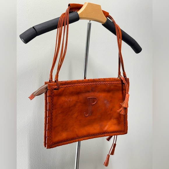 SOLD VESTIAIRE COLLECTIVE Jean Paul Gaultier Brown Leather Tasseled Handbag - Picture 6 of 16